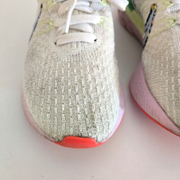 Nike React Infinity Run Flyknit 3 Running Shoes – White/Multicolor – Size 8.5 - Picture 9 of 11
